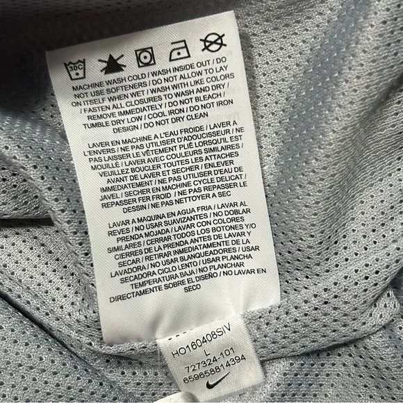 Nike Men's Sportswear Windbreaker Hooded Jacket White Black Grey Size Large - Picture 6 of 8